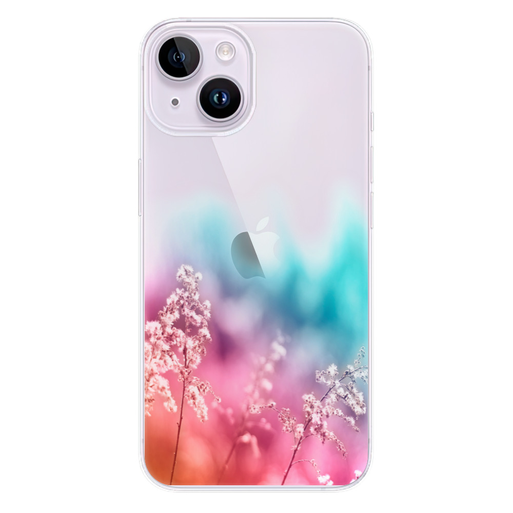 Odolné silikónové puzdro iSaprio - Rainbow Grass - iPhone 14