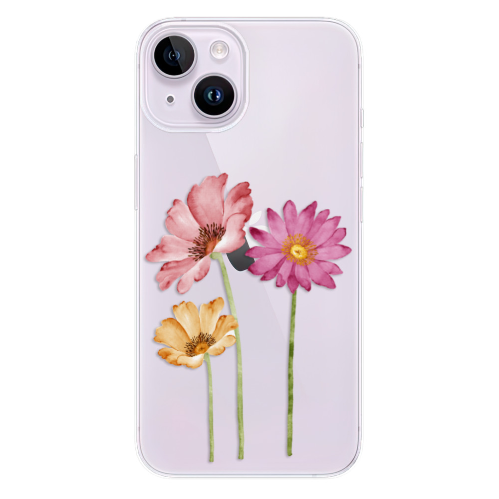 Odolné silikónové puzdro iSaprio - Three Flowers - iPhone 14
