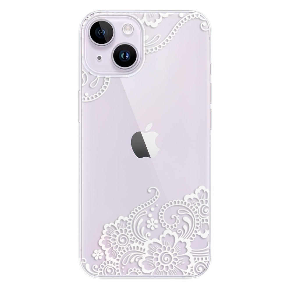Odolné silikónové puzdro iSaprio - White Lace 02 - iPhone 14