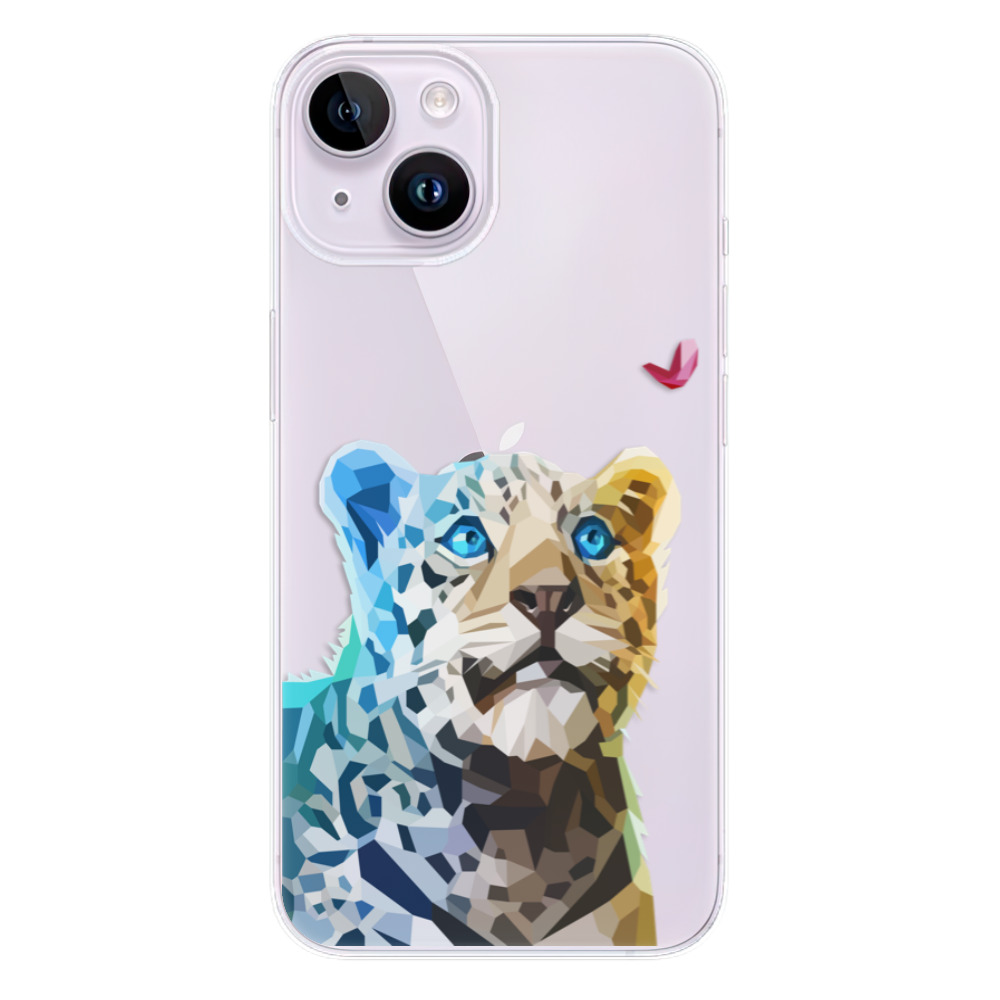 Odolné silikónové puzdro iSaprio - Leopard With Butterfly - iPhone 14