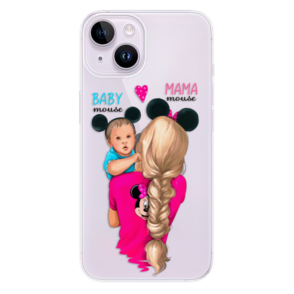 Odolné silikónové puzdro iSaprio - Mama Mouse Blonde and Boy - iPhone 14
