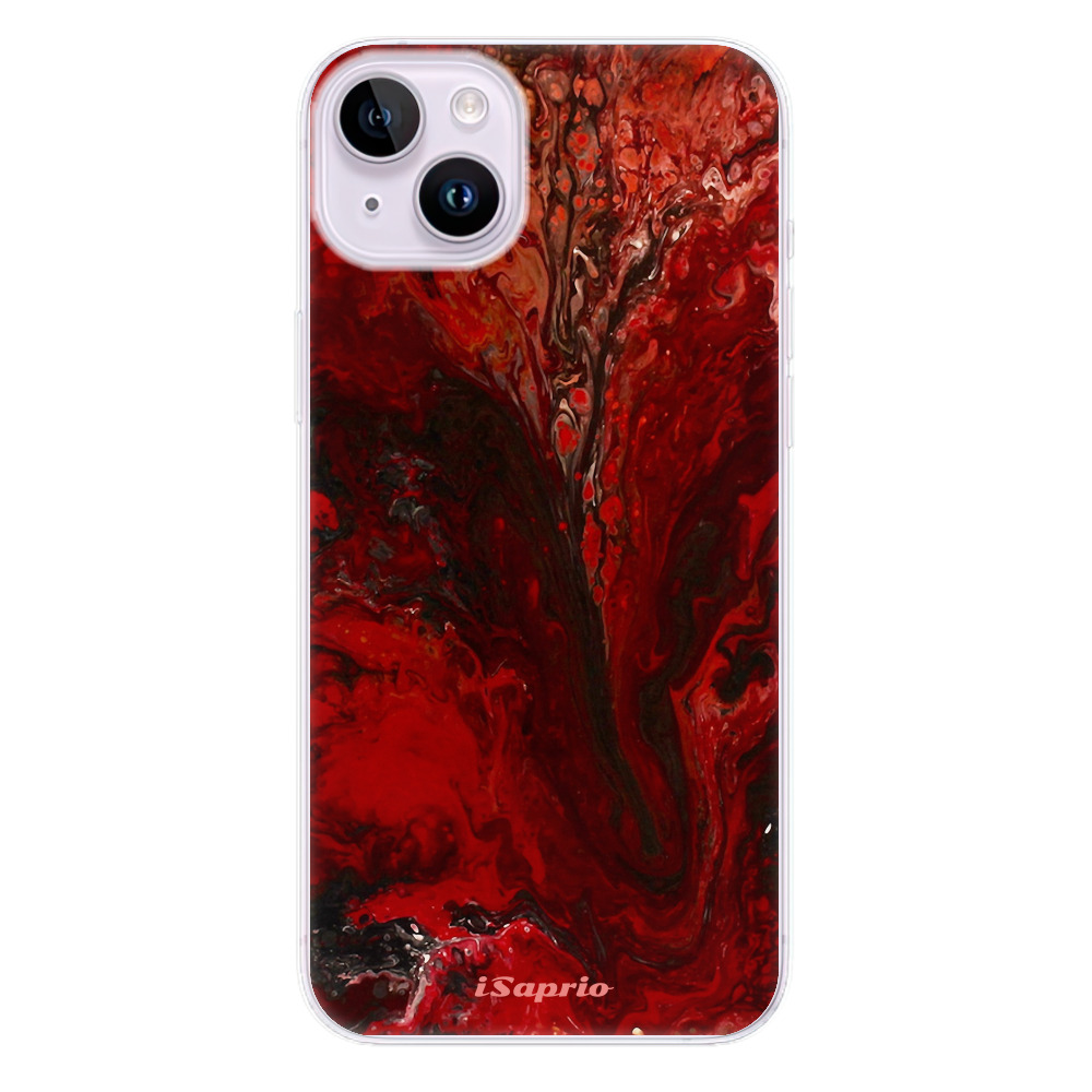 Odolné silikónové puzdro iSaprio - RedMarble 17 - iPhone 14 Plus