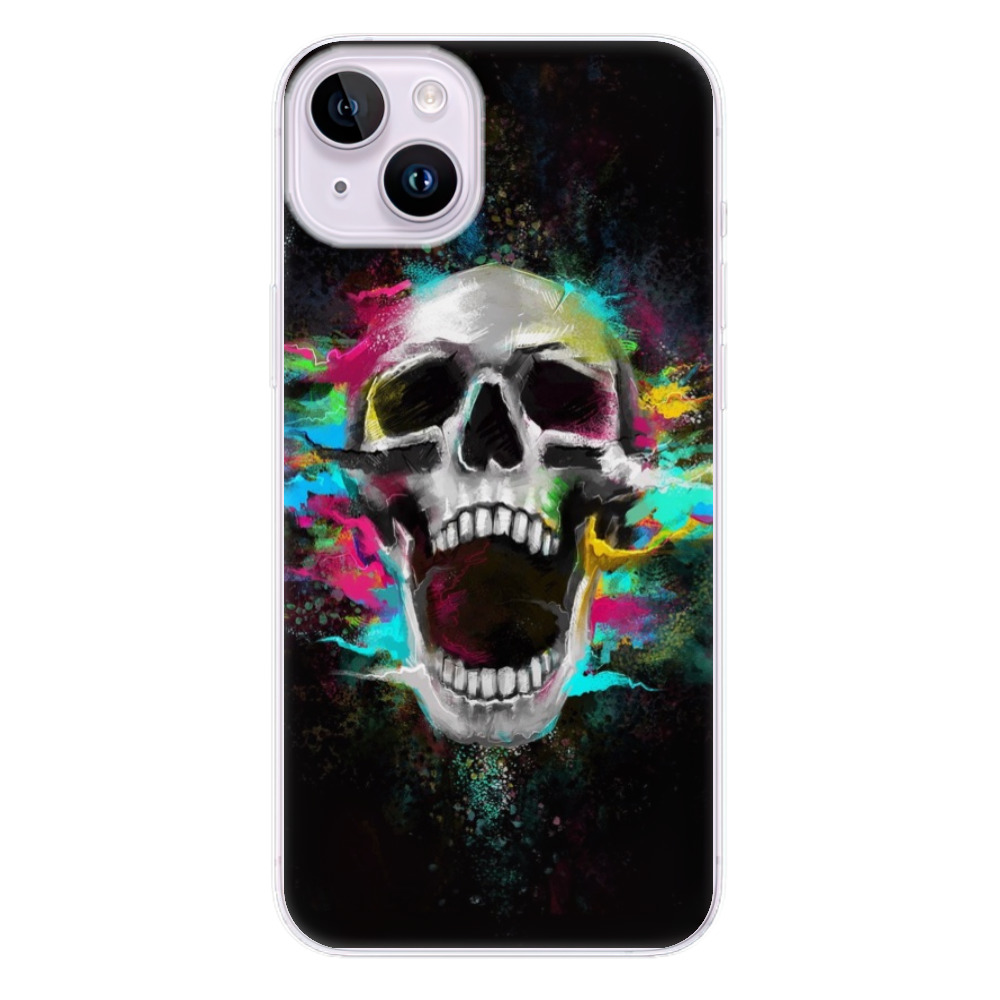 Odolné silikónové puzdro iSaprio - Skull in Colors - iPhone 14 Plus