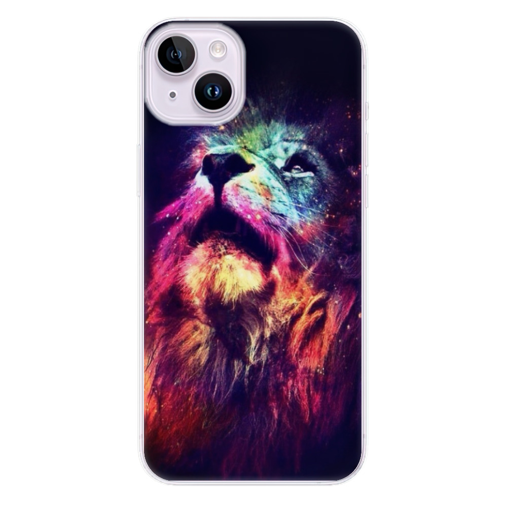 Odolné silikónové puzdro iSaprio - Lion in Colors - iPhone 14 Plus