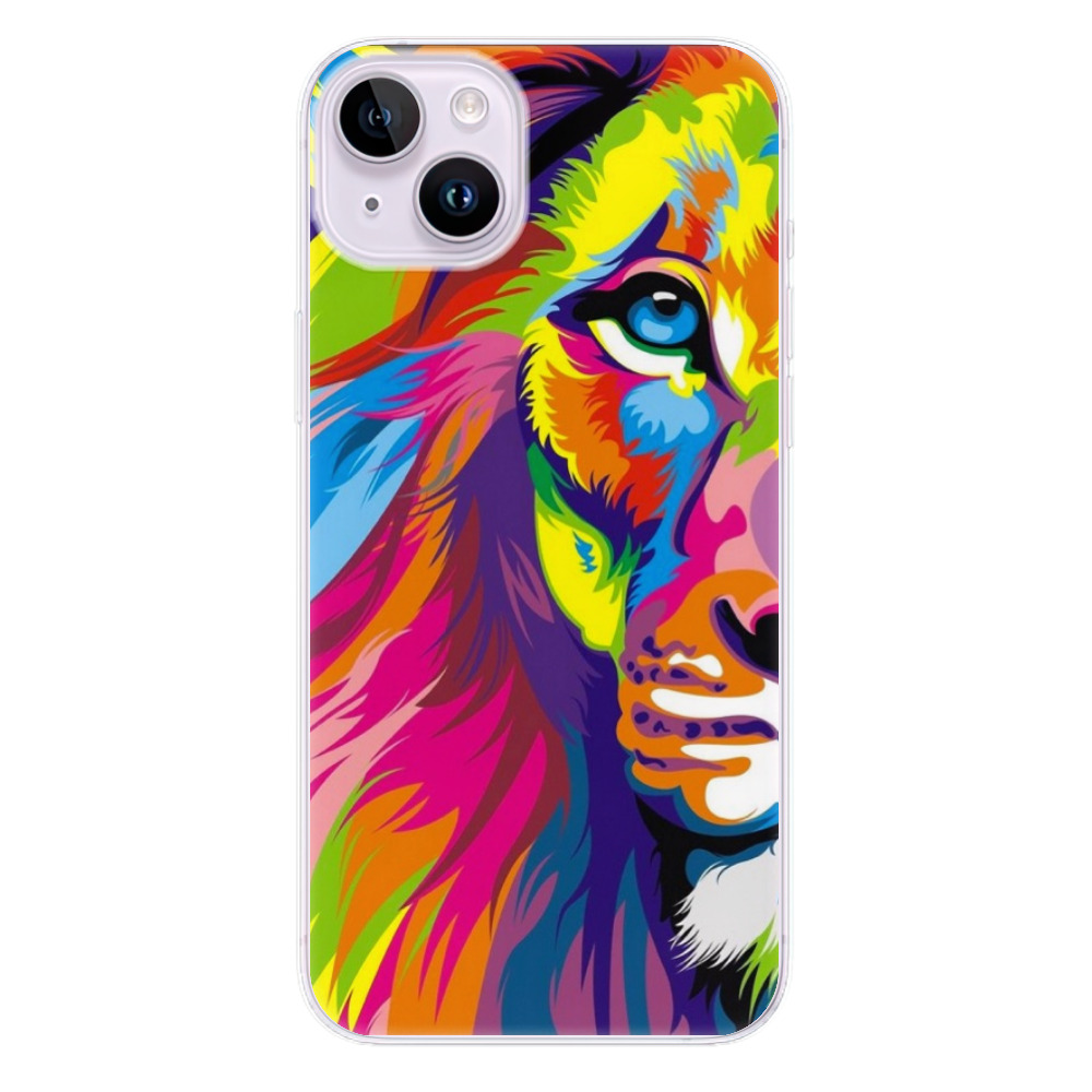 Odolné silikónové puzdro iSaprio - Rainbow Lion - iPhone 14 Plus