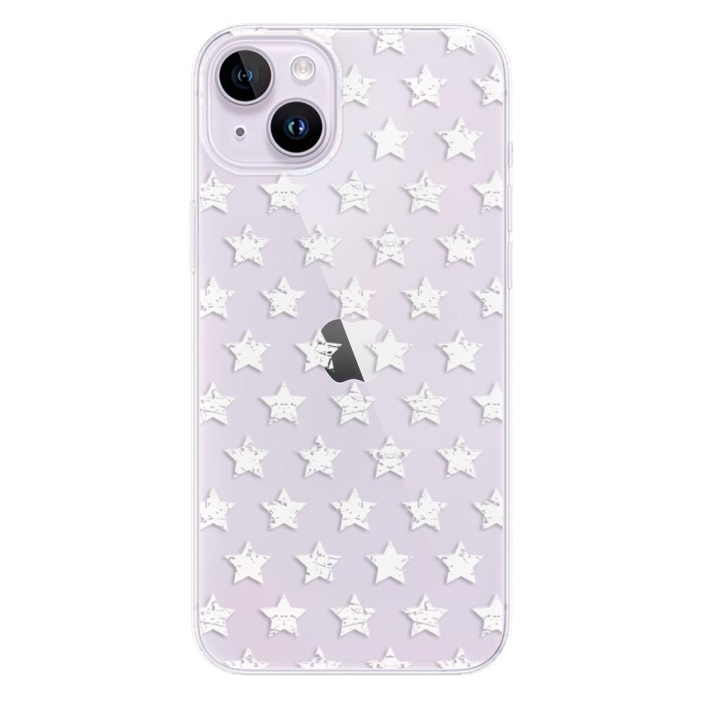 Odolné silikónové puzdro iSaprio - Stars Pattern - white - iPhone 14 Plus