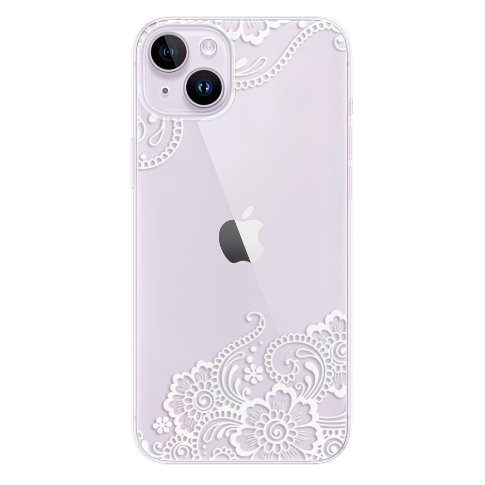 Odolné silikónové puzdro iSaprio - White Lace 02 - iPhone 14 Plus
