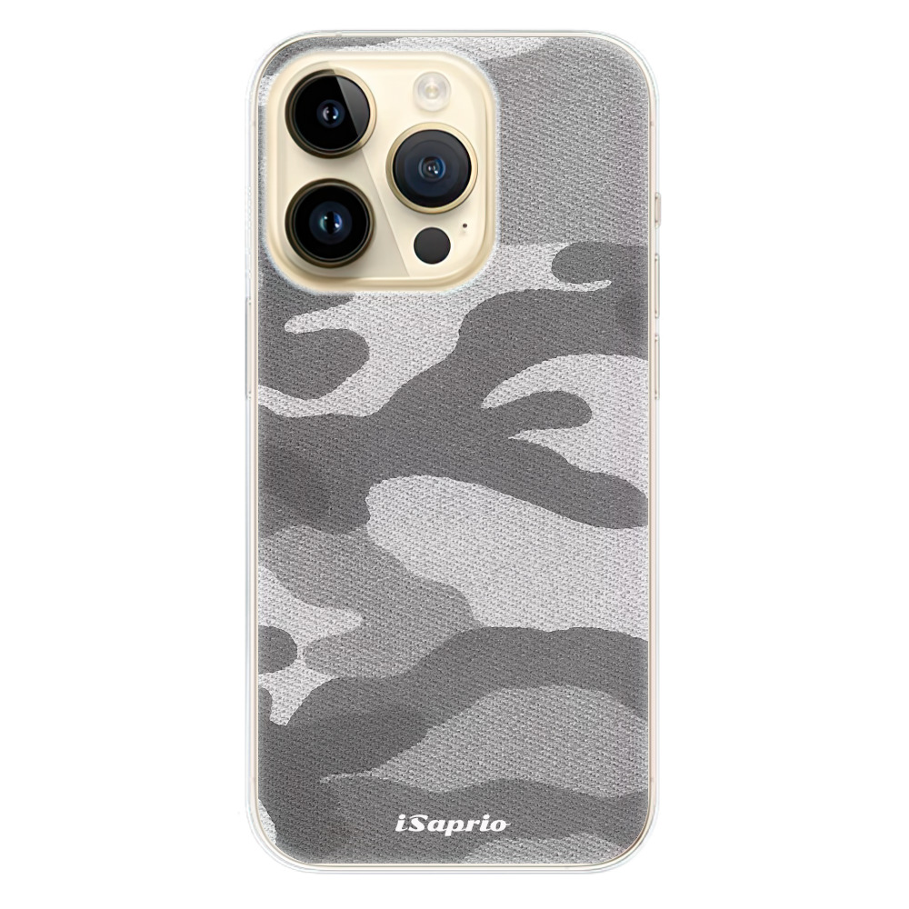 Odolné silikónové puzdro iSaprio - Gray Camuflage 02 - iPhone 14 Pro