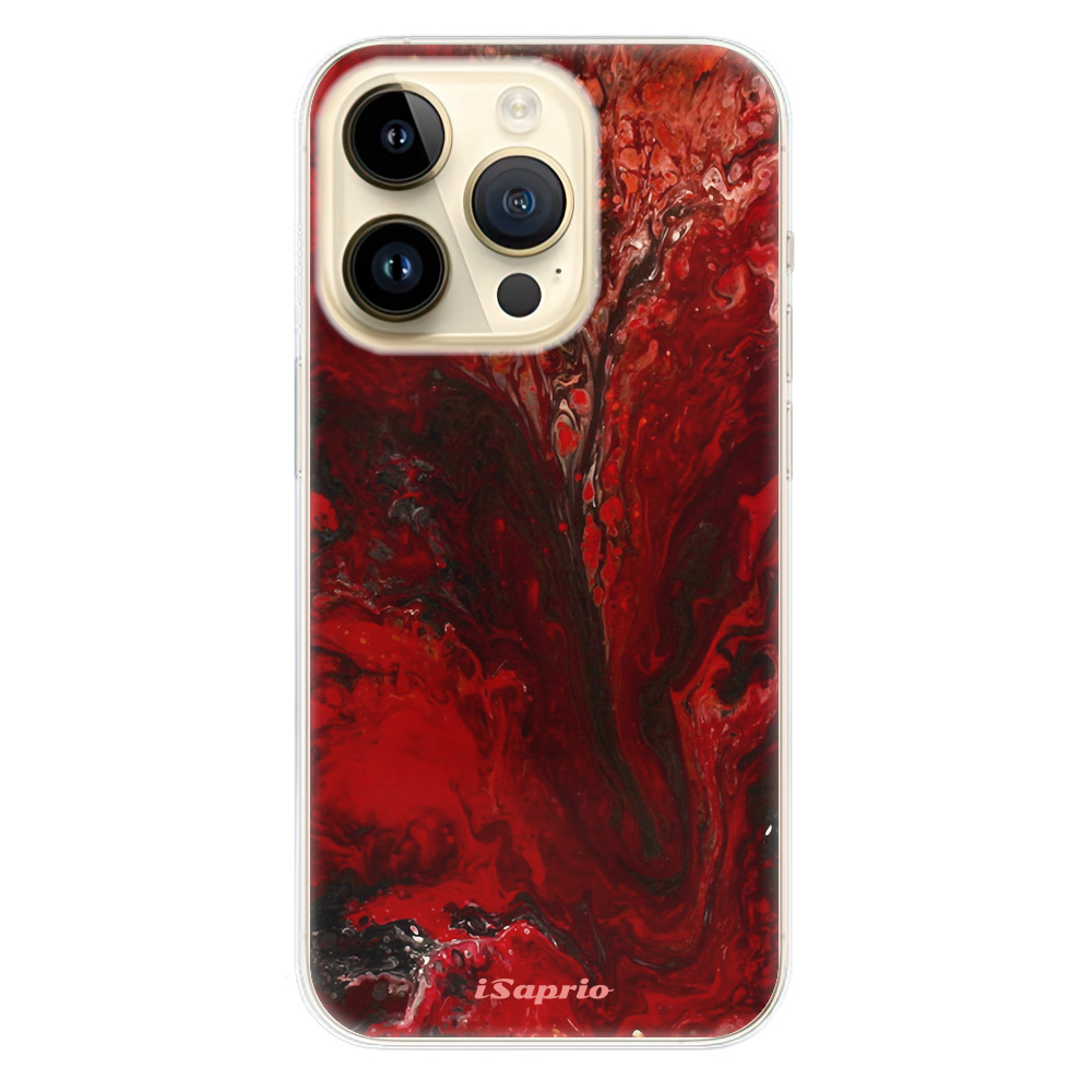 Odolné silikónové puzdro iSaprio - RedMarble 17 - iPhone 14 Pro