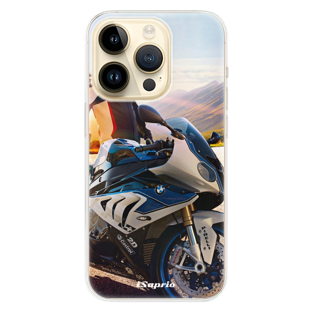Odolné silikónové puzdro iSaprio - Motorcycle 10 - iPhone 14 Pro