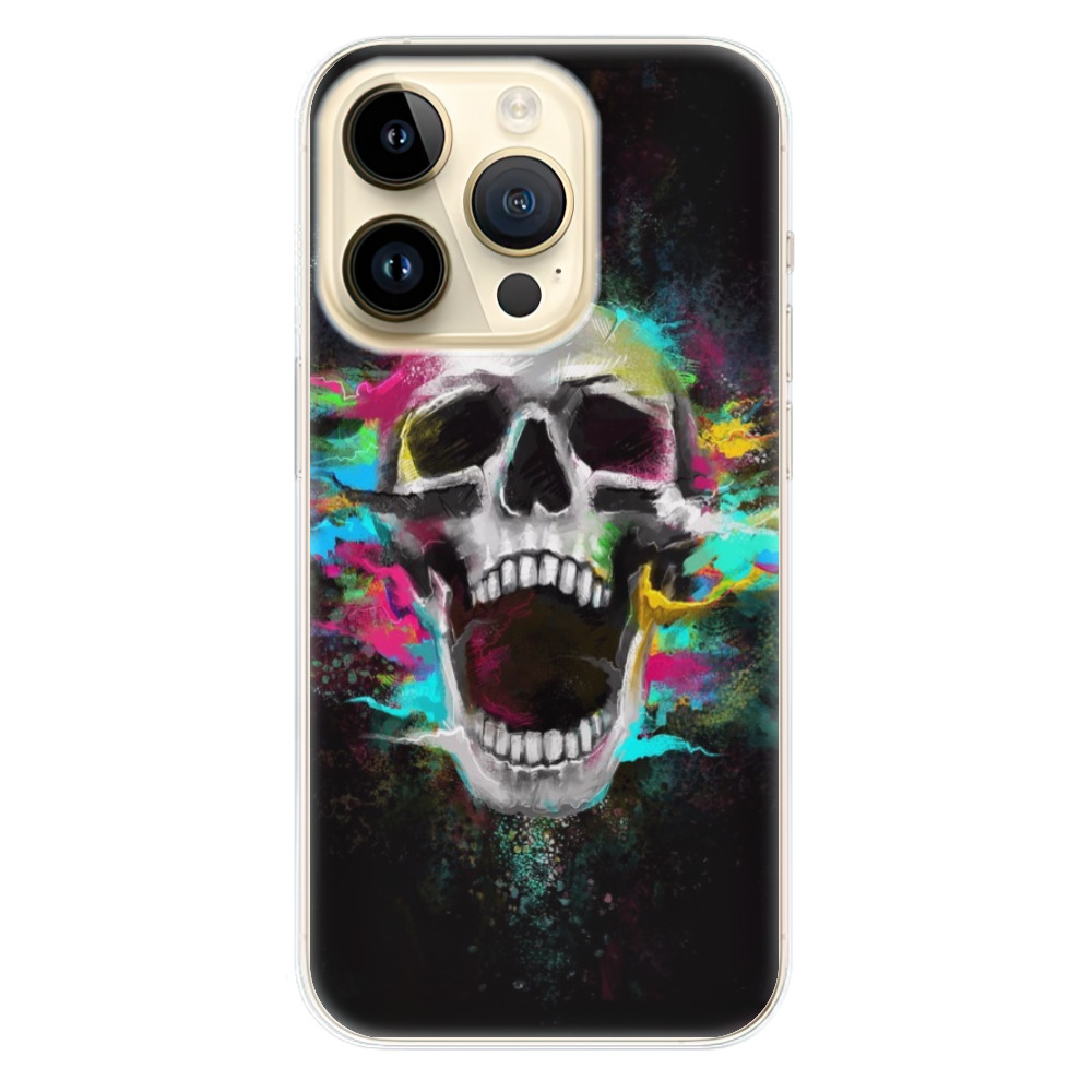 Odolné silikónové puzdro iSaprio - Skull in Colors - iPhone 14 Pro