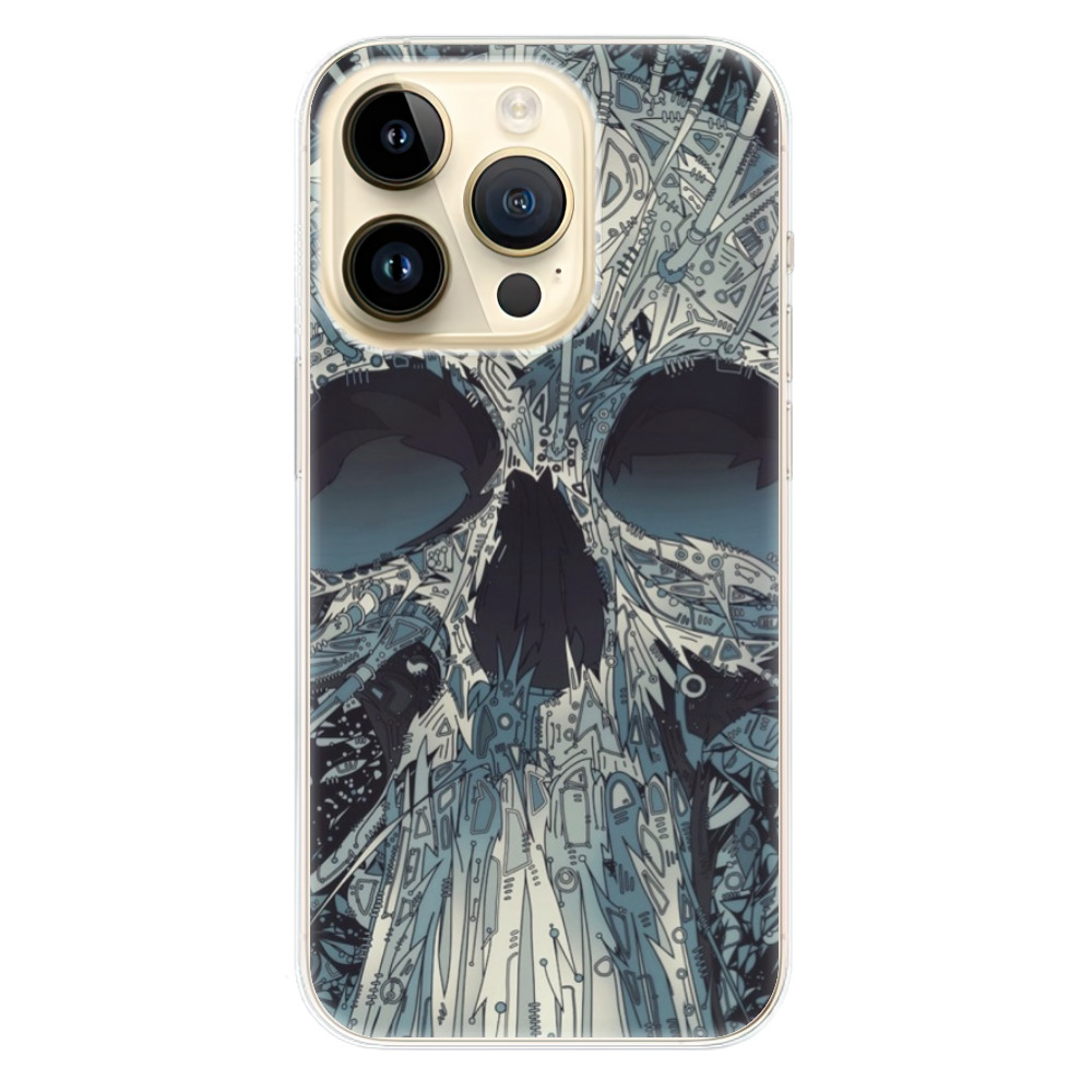 Odolné silikónové puzdro iSaprio - Abstract Skull - iPhone 14 Pro