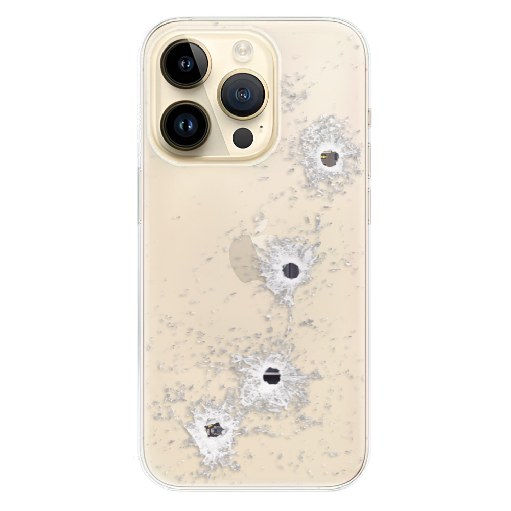 Odolné silikónové puzdro iSaprio - Gunshots - iPhone 14 Pro