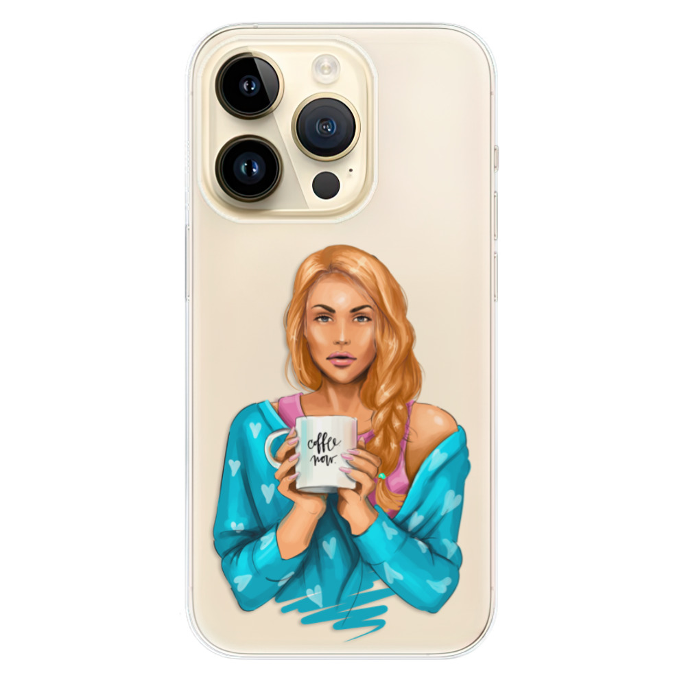 Odolné silikónové puzdro iSaprio - Coffe Now - Redhead - iPhone 14 Pro