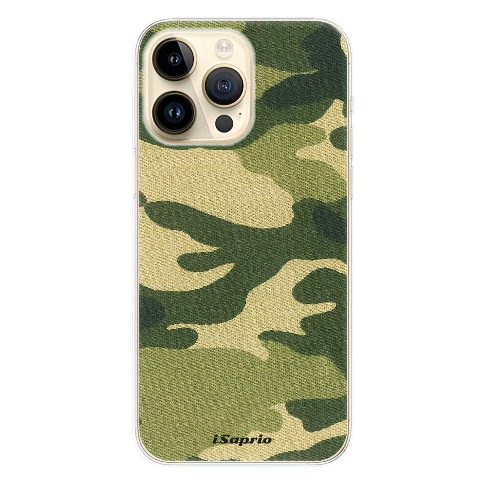 Odolné silikónové puzdro iSaprio - Green Camuflage 01 - iPhone 14 Pro Max