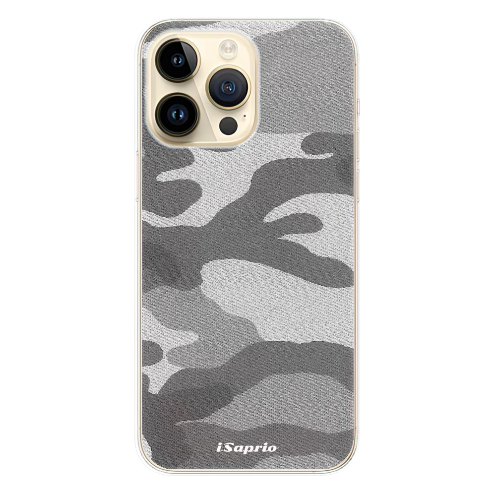 Odolné silikónové puzdro iSaprio - Gray Camuflage 02 - iPhone 14 Pro Max