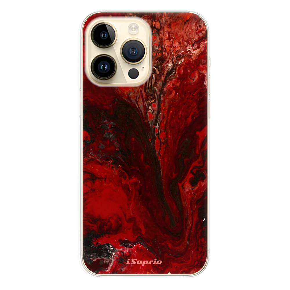 Odolné silikónové puzdro iSaprio - RedMarble 17 - iPhone 14 Pro Max