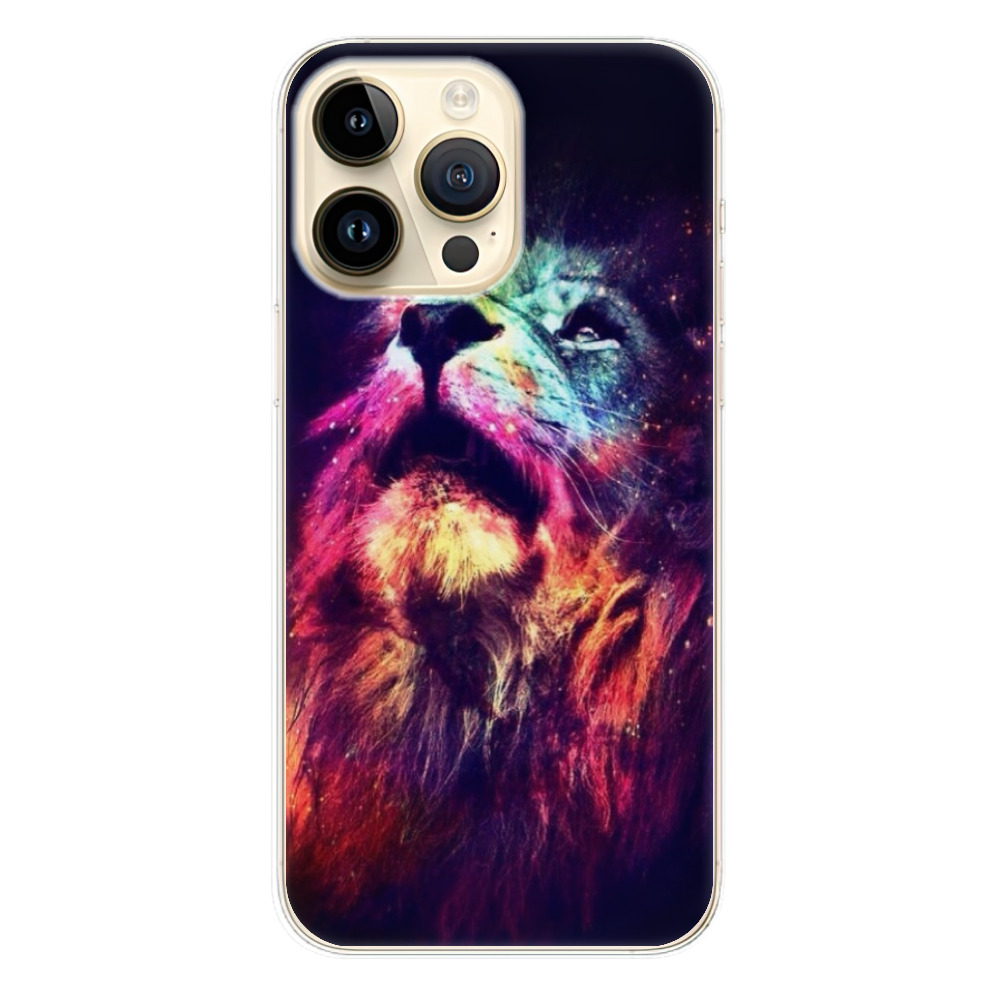 Odolné silikónové puzdro iSaprio - Lion in Colors - iPhone 14 Pro Max