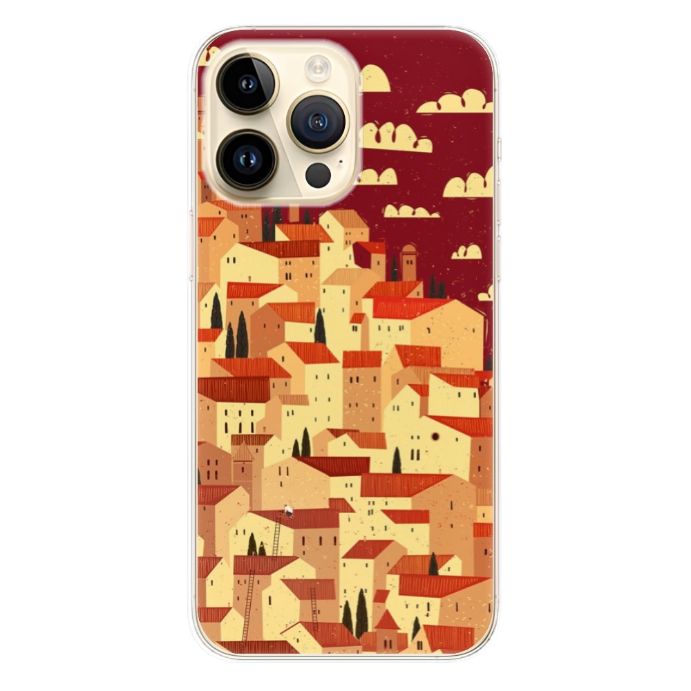 Odolné silikónové puzdro iSaprio - Mountain City - iPhone 14 Pro Max