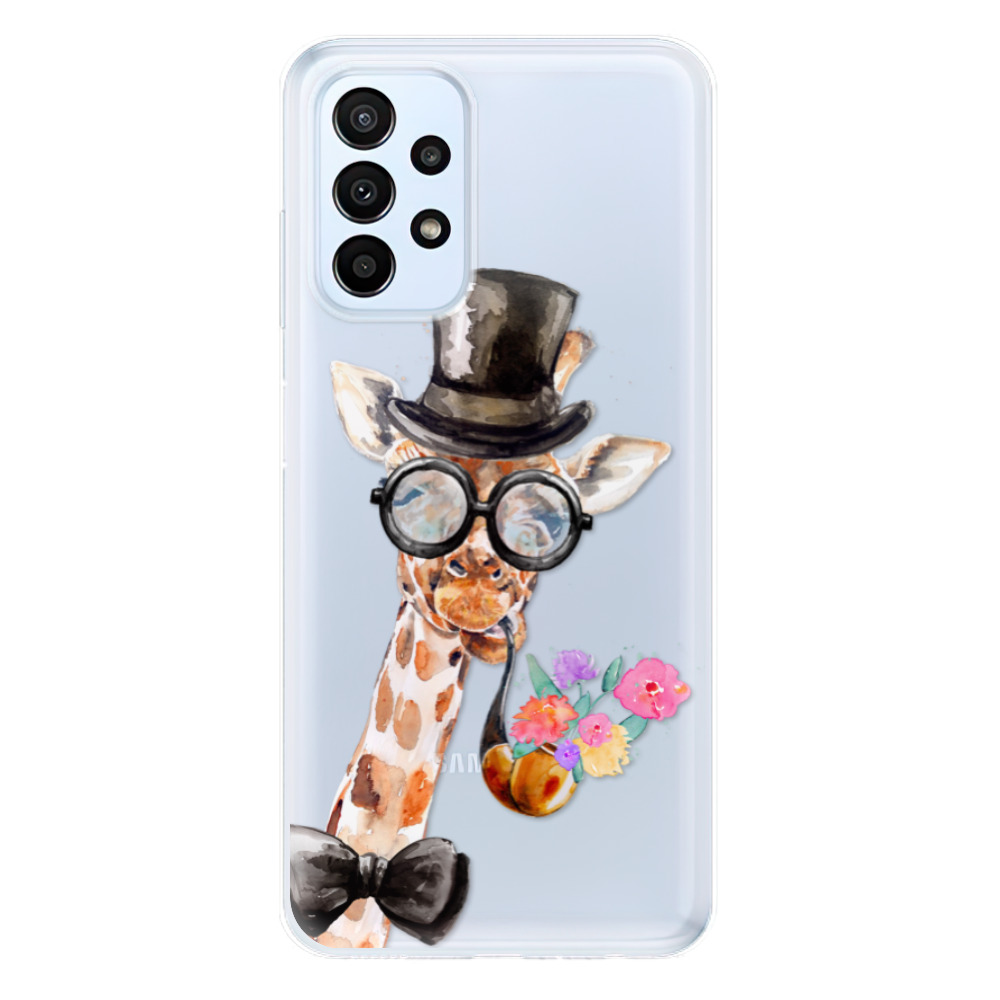 Odolné silikónové puzdro iSaprio - Sir Giraffe - Samsung Galaxy A23 / A23 5G