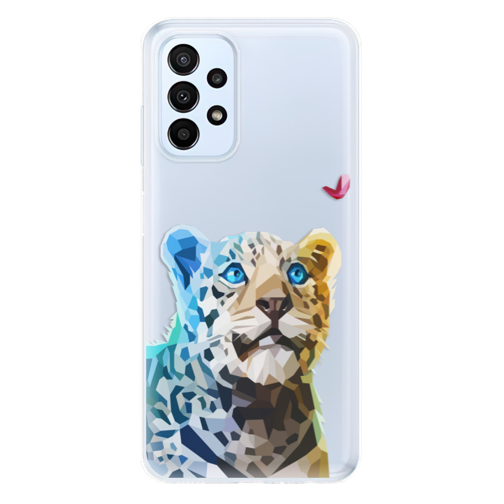 Odolné silikónové puzdro iSaprio - Leopard With Butterfly - Samsung Galaxy A23 / A23 5G