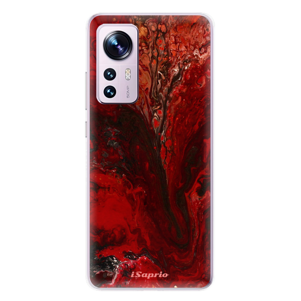 Odolné silikónové puzdro iSaprio - RedMarble 17 - Xiaomi 12 / 12X