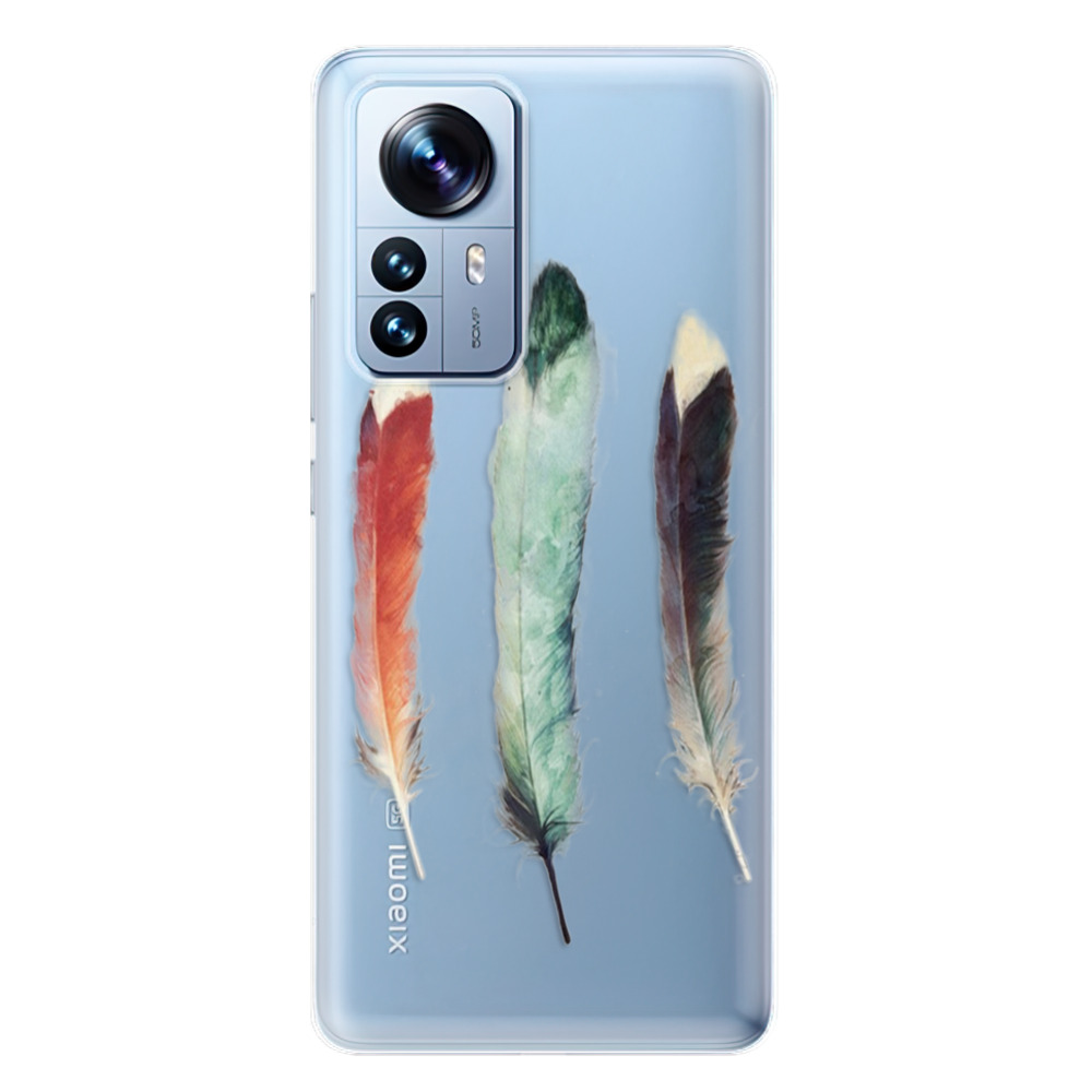 Odolné silikónové puzdro iSaprio - Three Feathers - Xiaomi 12 Pro