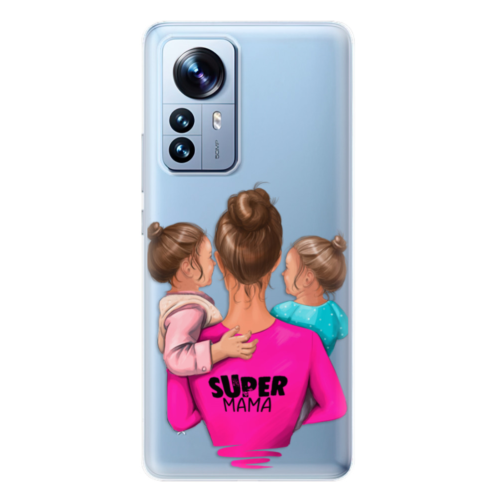 Odolné silikónové puzdro iSaprio - Super Mama - Two Girls - Xiaomi 12 Pro