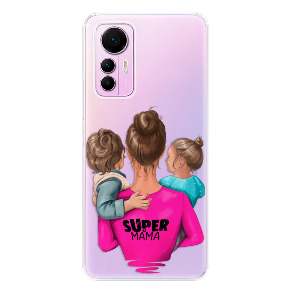 Odolné silikónové puzdro iSaprio - Super Mama - Boy and Girl - Xiaomi 12 Lite