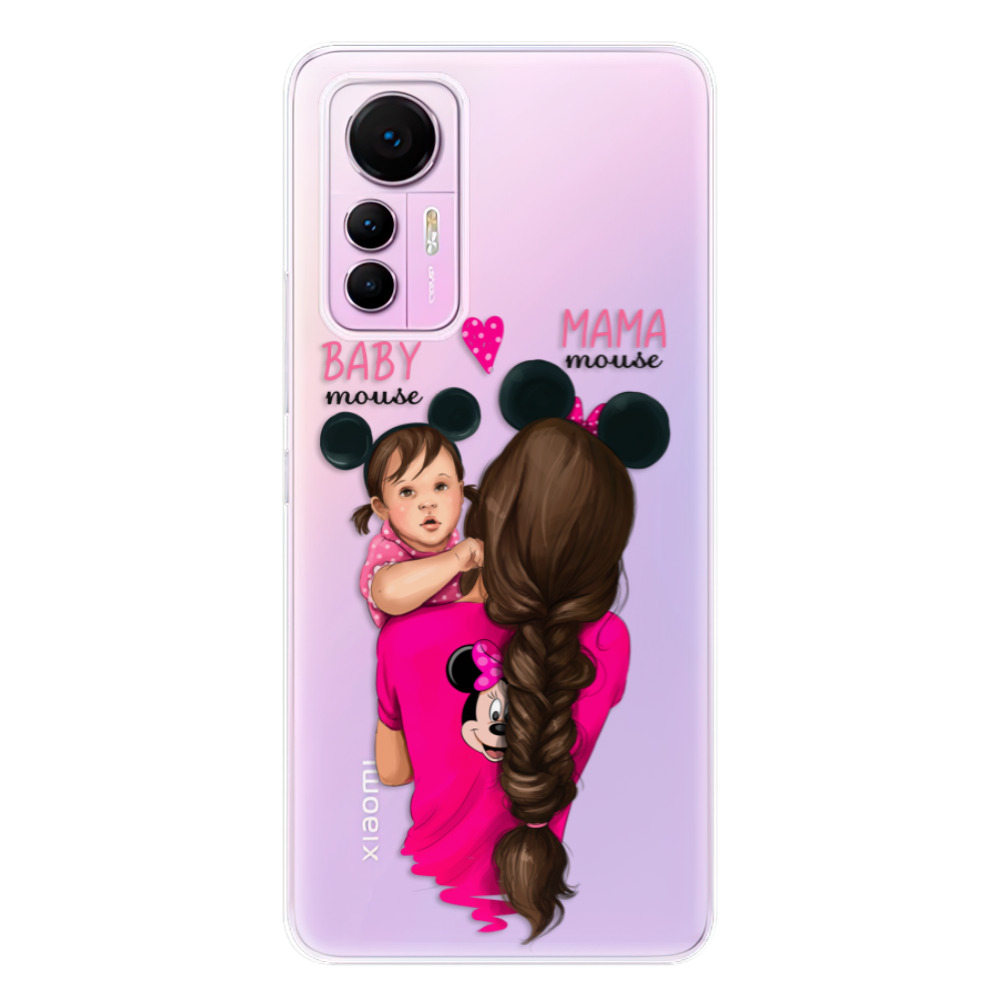 Odolné silikónové puzdro iSaprio - Mama Mouse Brunette and Girl - Xiaomi 12 Lite