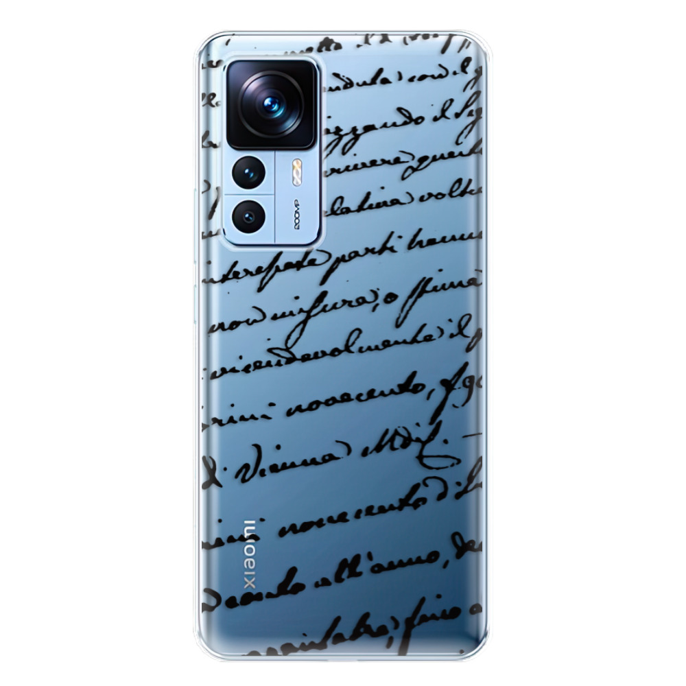 Odolné silikónové puzdro iSaprio - Handwriting 01 - black - Xiaomi 12T / 12T Pro