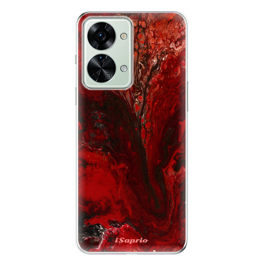 Odolné silikónové puzdro iSaprio - RedMarble 17 - OnePlus Nord 2T 5G