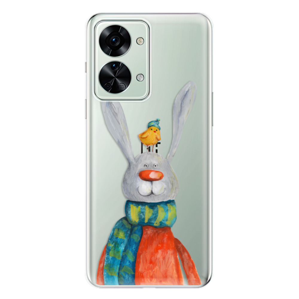 Odolné silikónové puzdro iSaprio - Rabbit And Bird - OnePlus Nord 2T 5G