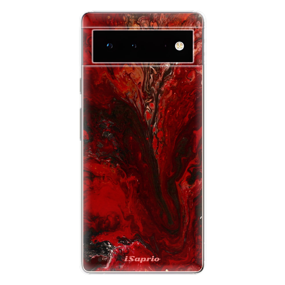 Odolné silikónové puzdro iSaprio - RedMarble 17 - Google Pixel 6 5G