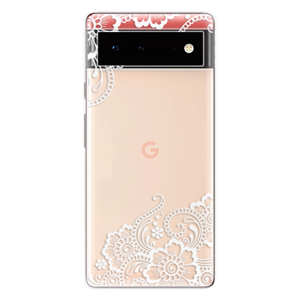 Odolné silikónové puzdro iSaprio - White Lace 02 - Google Pixel 6 5G