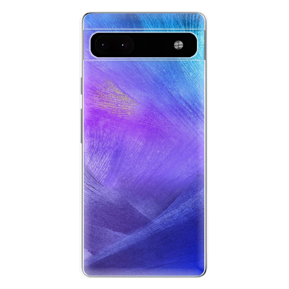 Odolné silikónové puzdro iSaprio - Purple Feathers - Google Pixel 6a 5G