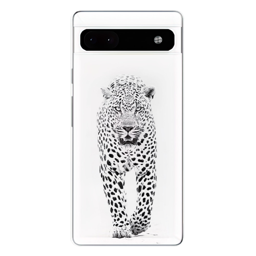 Odolné silikónové puzdro iSaprio - White Jaguar - Google Pixel 6a 5G
