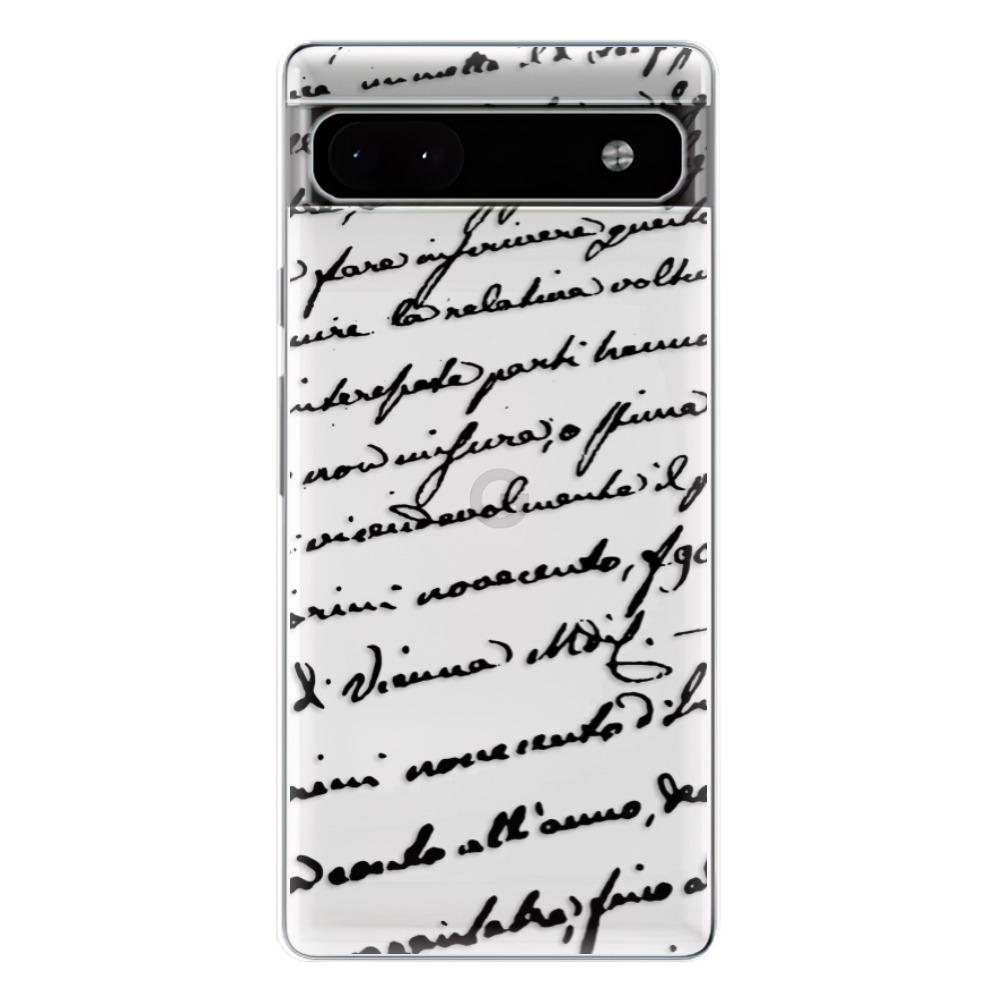 Odolné silikónové puzdro iSaprio - Handwriting 01 - black - Google Pixel 6a 5G