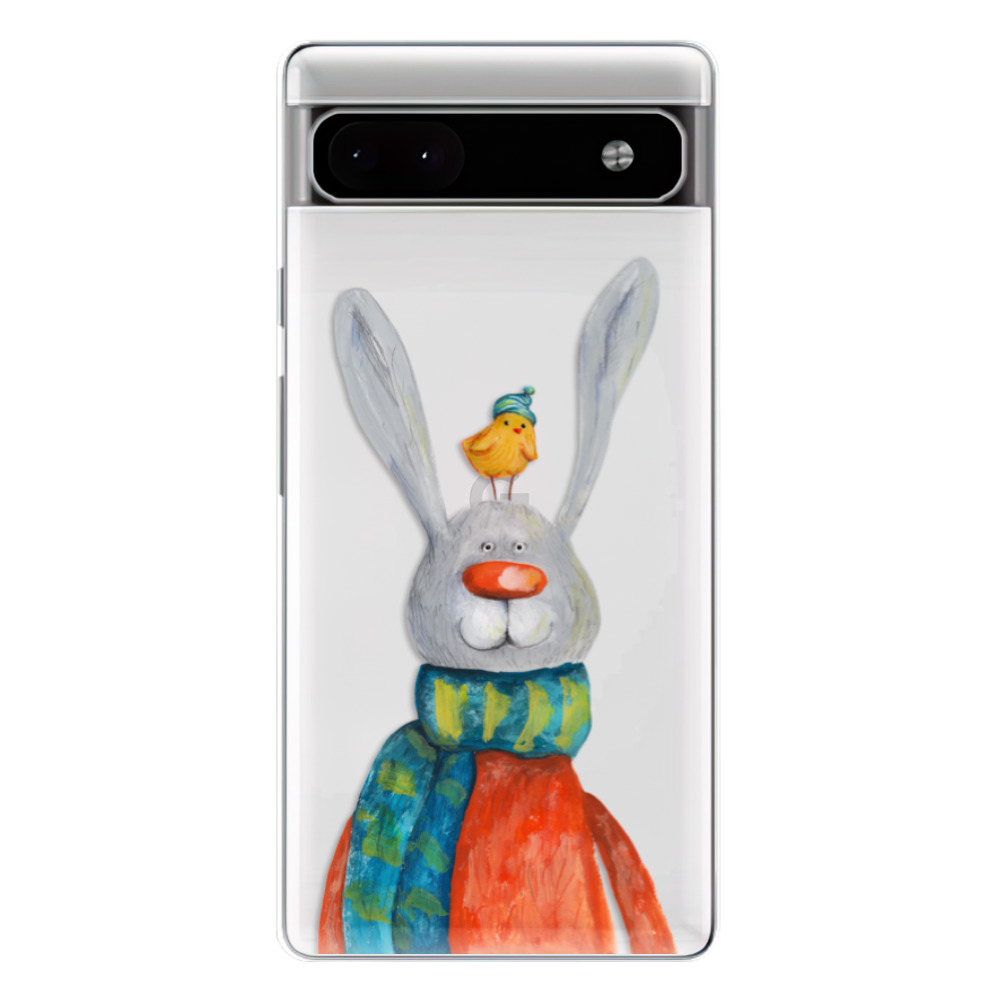 Odolné silikónové puzdro iSaprio - Rabbit And Bird - Google Pixel 6a 5G