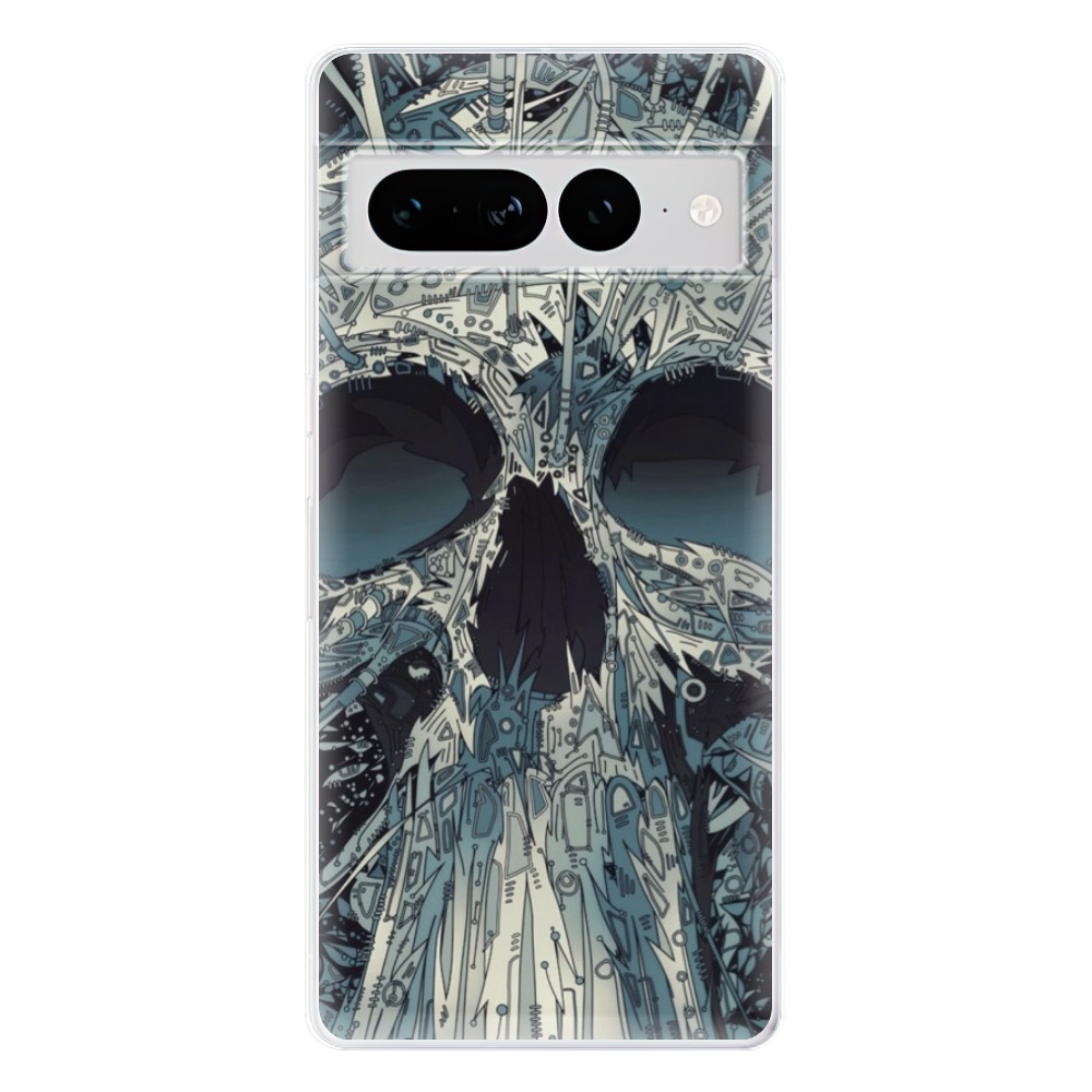 Odolné silikónové puzdro iSaprio - Abstract Skull - Google Pixel 7 Pro 5G