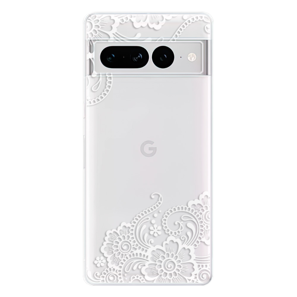 Odolné silikónové puzdro iSaprio - White Lace 02 - Google Pixel 7 Pro 5G