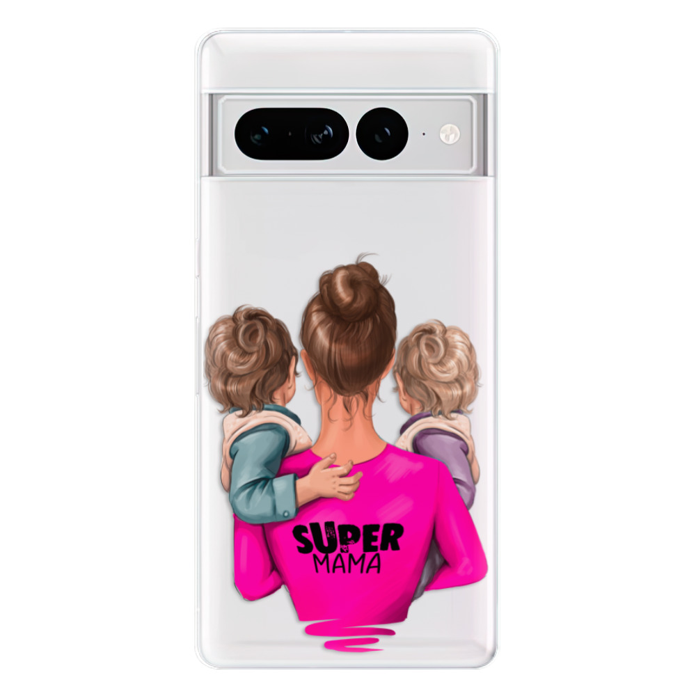Odolné silikónové puzdro iSaprio - Super Mama - Two Boys - Google Pixel 7 Pro 5G