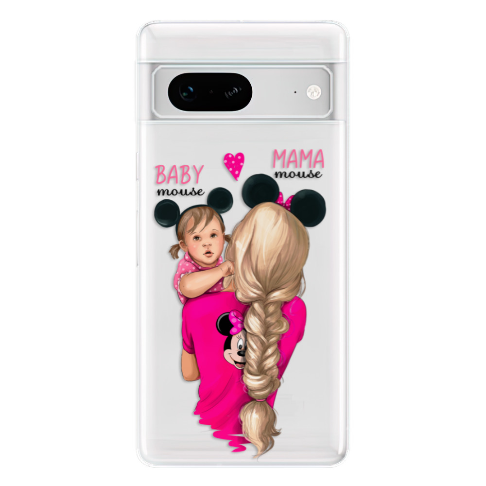 Odolné silikónové puzdro iSaprio - Mama Mouse Blond and Girl - Google Pixel 7 5G