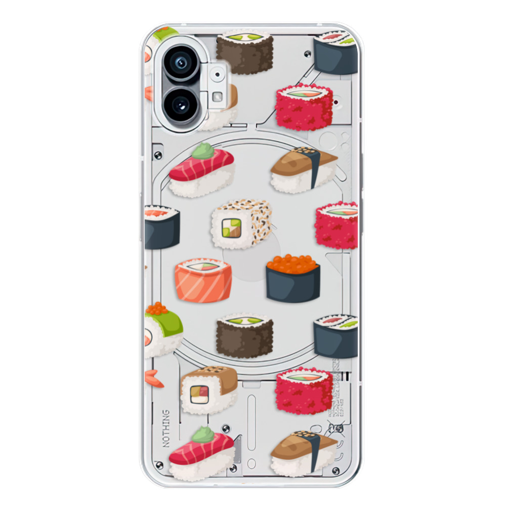 Odolné silikónové puzdro iSaprio - Sushi Pattern - Nothing Phone (1)