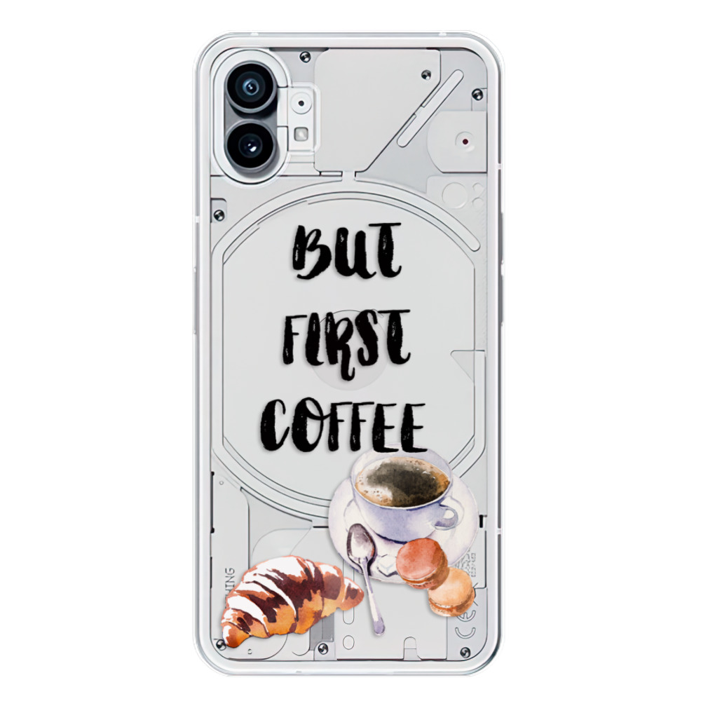 Odolné silikónové puzdro iSaprio - First Coffee - Nothing Phone (1)