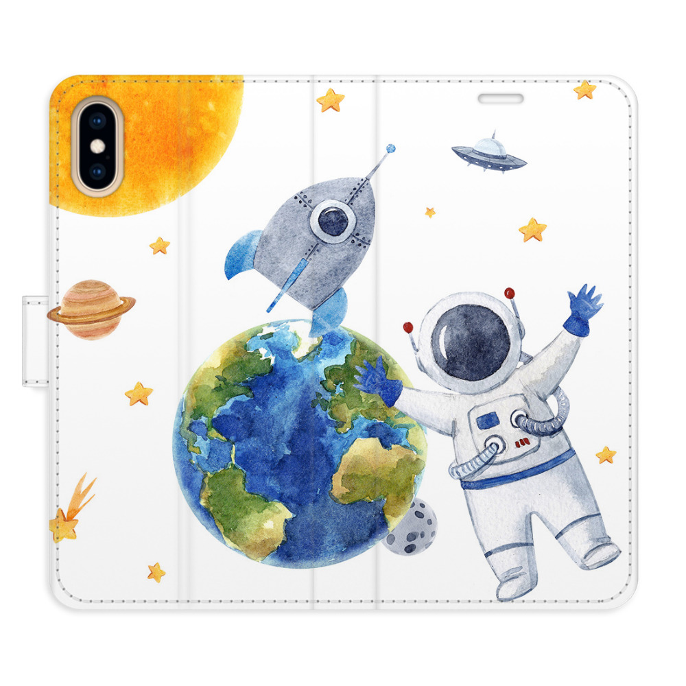 Flipové puzdro iSaprio - Space 06 - iPhone X/XS