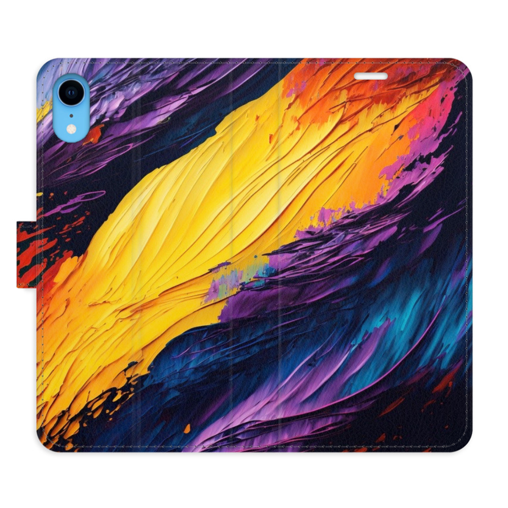 Flipové puzdro iSaprio - Fire Paint - iPhone XR