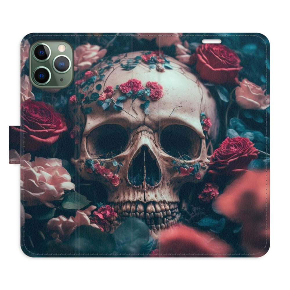 Flipové puzdro iSaprio - Skull in Roses 02 - iPhone 11 Pro