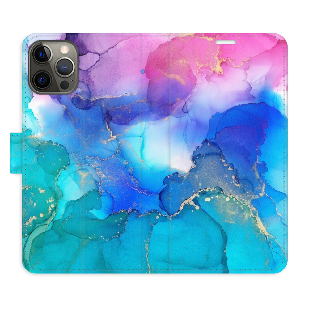 Flipové puzdro iSaprio - BluePink Paint - iPhone 12/12 Pro