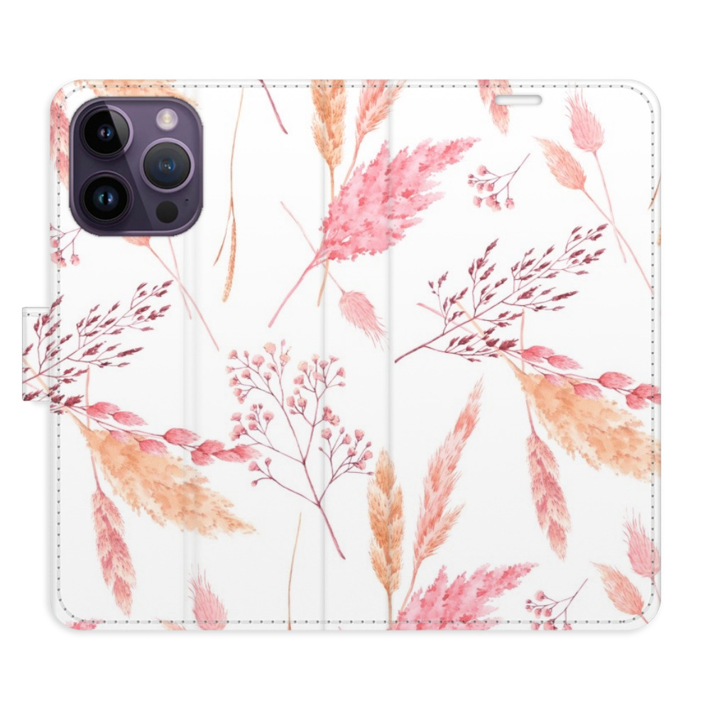 Flipové puzdro iSaprio - Ornamental Flowers - iPhone 14 Pro Max